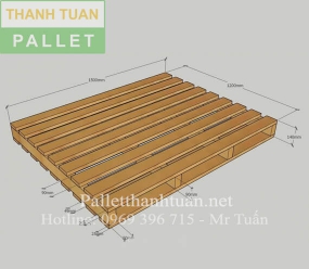 Pallet gỗ 1200x1500x140mm - Pallet Thanh Tuấn - Công Ty TM - SX Pallet Thanh Tuấn